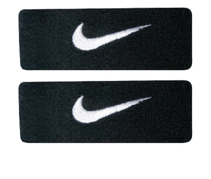 Bandas de bíceps Nike Swoosh (Negro/Blanco Talla única)