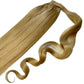 Extensión de coleta de cabello humano 100% rubio platino