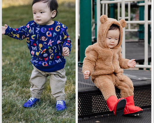 Paquete de zapatos descalzos 2 en 1 para niños – Zapatos infantiles lavables a máquina con caída cero