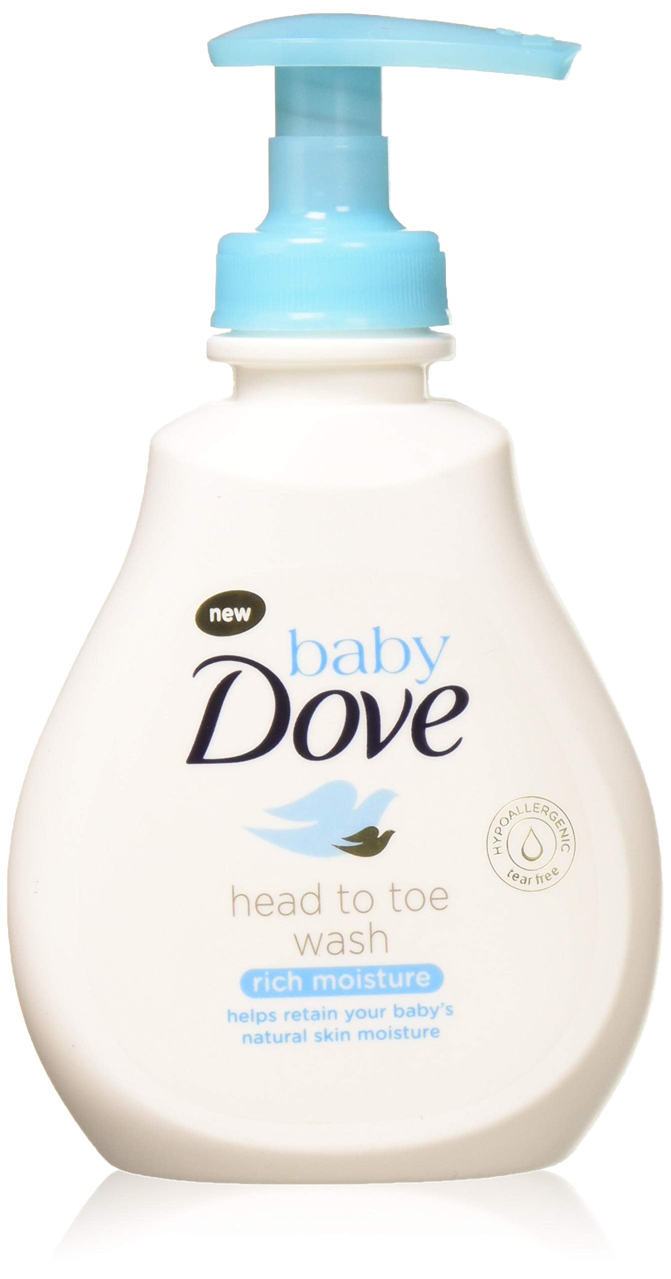 Baby Dove Humectación Enriquecida de la Cabeza a los Pies 6.76 Onzas Líquidas (Paquete de 6)