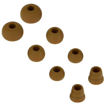 Puntas de silicona de repuesto para auriculares Eartips Earbuds Eargels compatibles con Powerbeats 1/2/3 Wireless Beats by Dre Headphones4 Pares de tapones para auriculares (marrón)