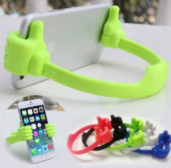 Soporte ajustable para teléfono con pulgar perezoso