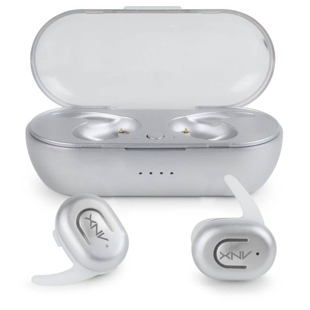 Auriculares inalámbricos verdaderos Aduro Sync-Buds con estuche de carga