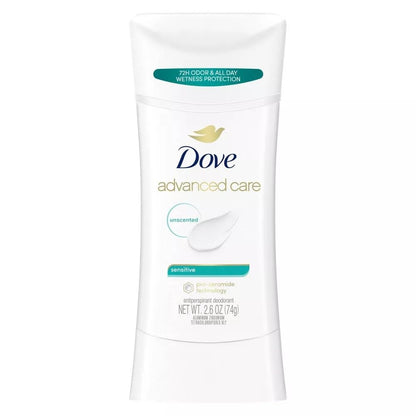 Desodorante Dove Cuidado Avanzado Antitranspirante Sensible 76ml (Paquete de 6)