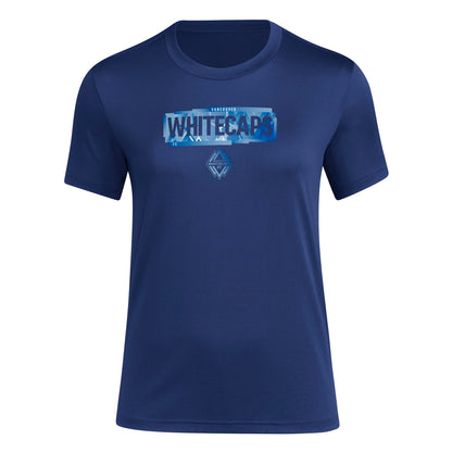 adidas Womens Short Sleeve Pre-Game T-Shirt Team Navy Blue/Vancouver Whitecaps X-Large