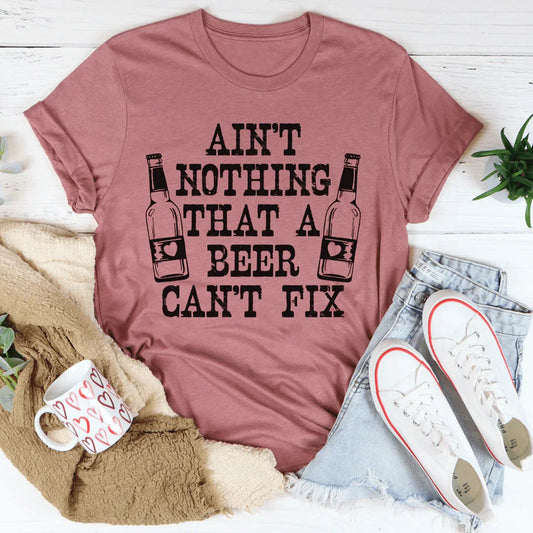 Camiseta de "No Hay Nada Que Una Cerveza No Pueda Arreglar"