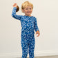 Pijama de niño mayor con diseño de libro de jugadas de fútbol azul