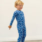 Pijama de niño mayor con diseño de libro de jugadas de fútbol azul