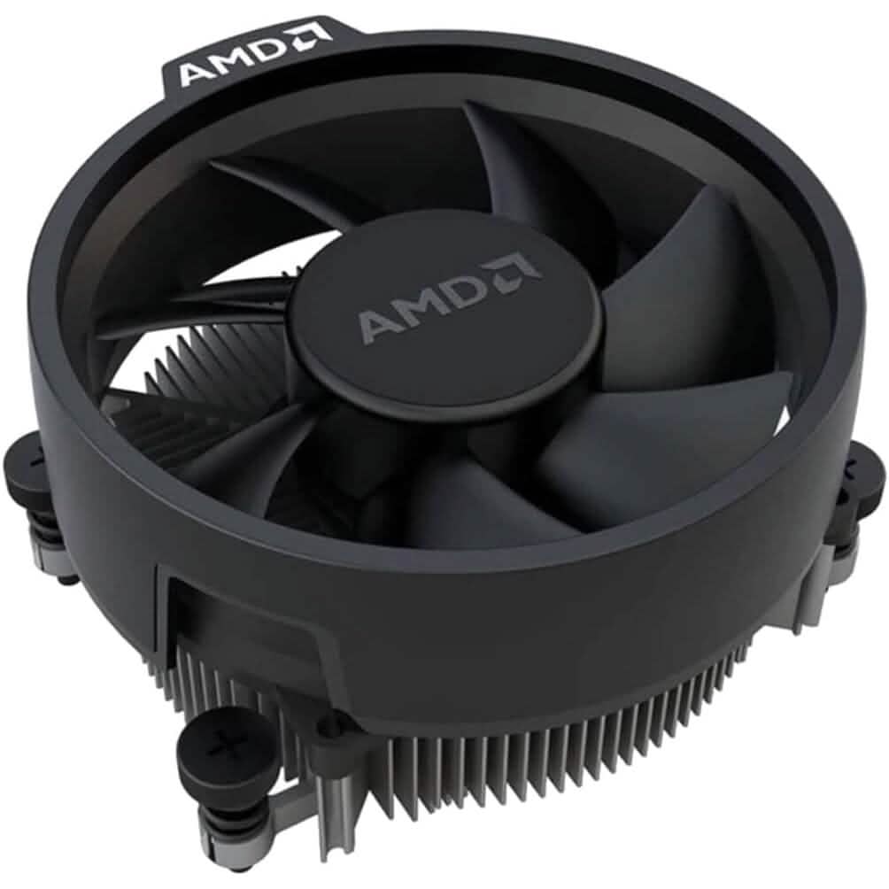 Disipador de CPU AMD Wraith Stealth Socket AM4 con Conector de 4 Pines, Disipador de Aluminio y Ventilador de 3.93 Pulgadas (Delgado) (Reacondicionado)