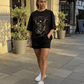 G West Angel Statue Streetwear Oversized Women's T-Shirt