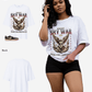 G West Angel Statue Streetwear Oversized Women's T-Shirt