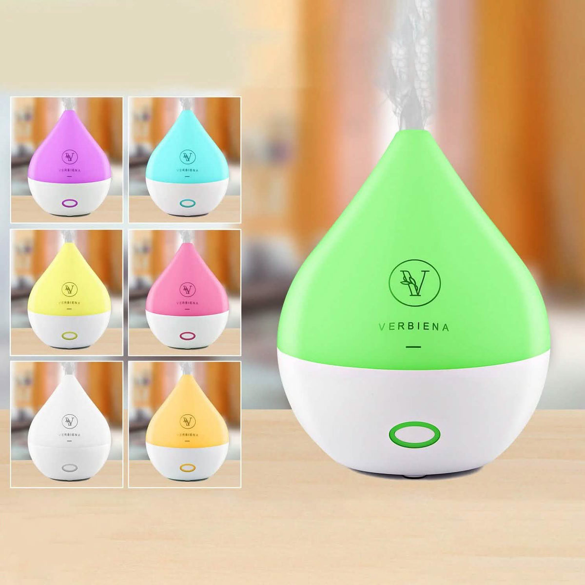 Difusor de Aceites Esenciales para Aromaterapia con 7 Colores de Luces LED Cambiantes