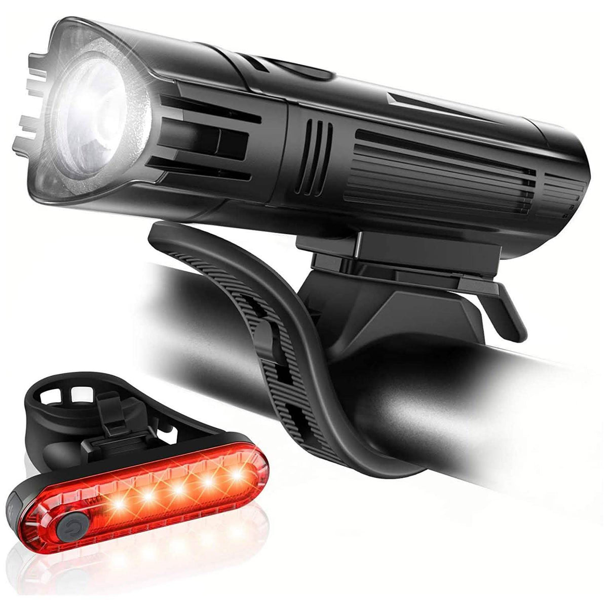 Juego de luces ultrabrillantes recargables por USB para bicicleta de Ascher