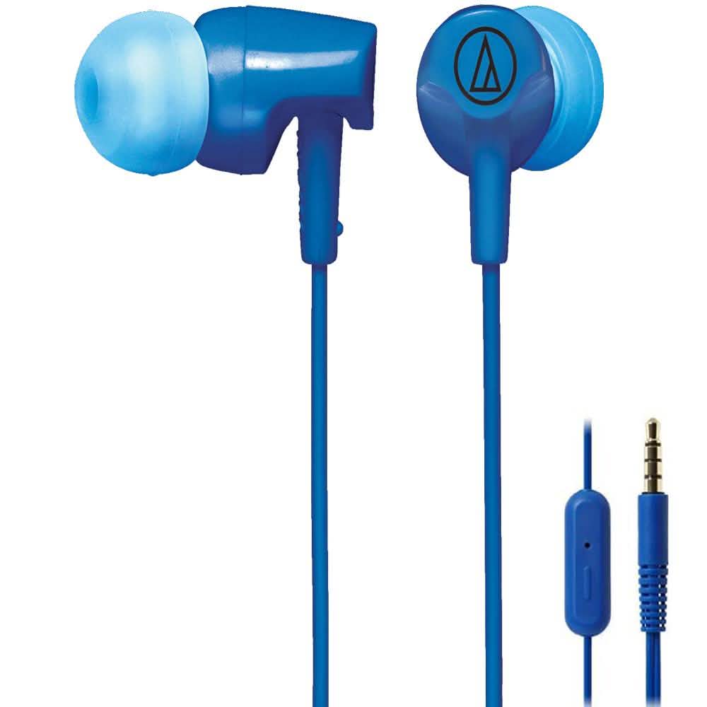 Auriculares intraaurales SonicFuel ATH-CLR100iSBL de Audio Technica con micrófono en línea y control