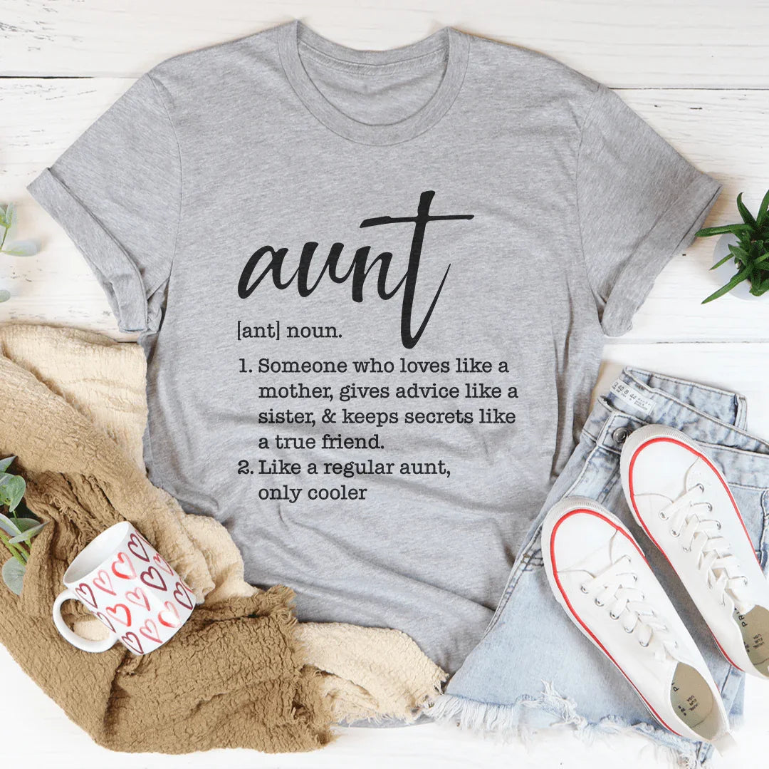 Funny Aunt Definition Graphic Tee – Dictionary Quote Shirt