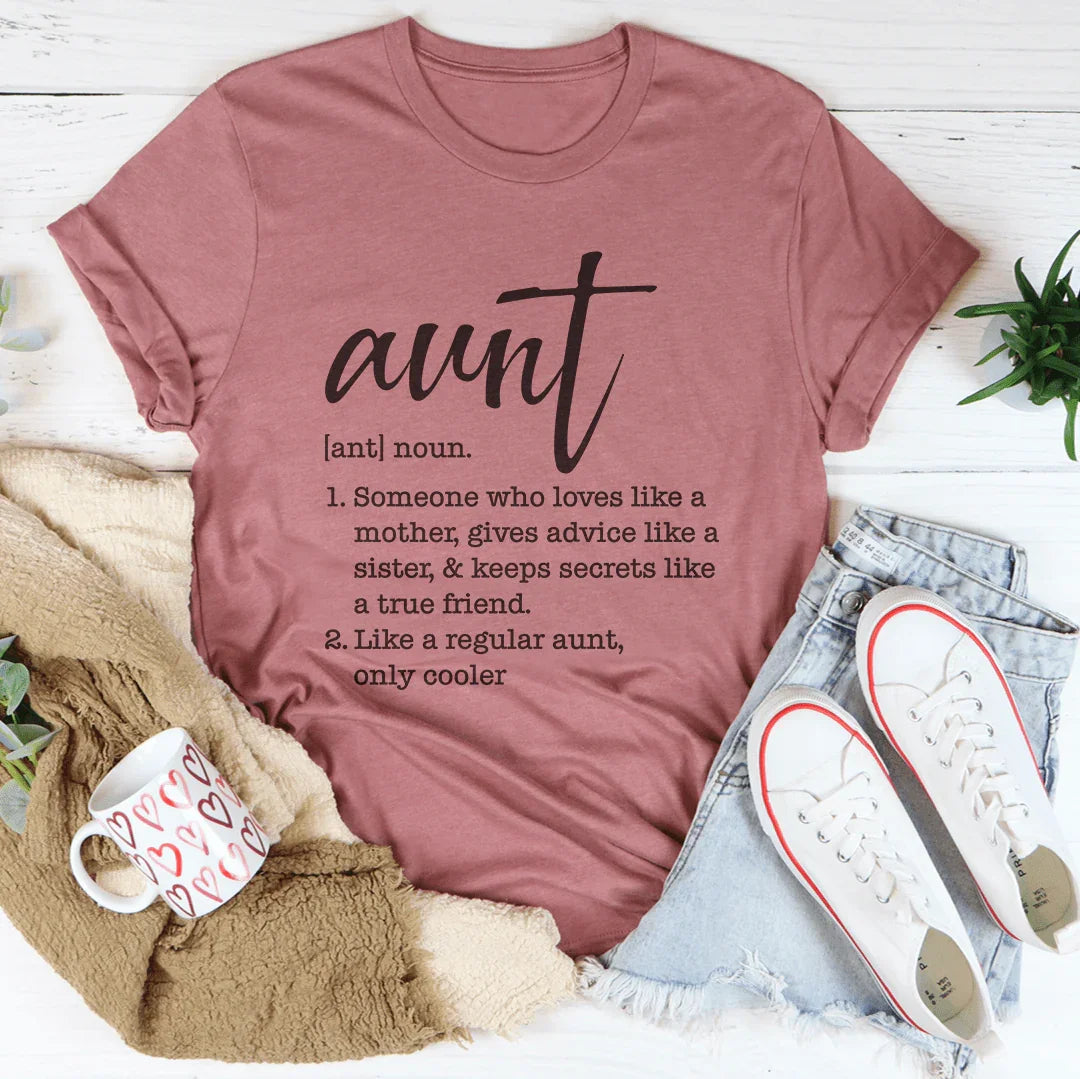 Funny Aunt Definition Graphic Tee – Dictionary Quote Shirt