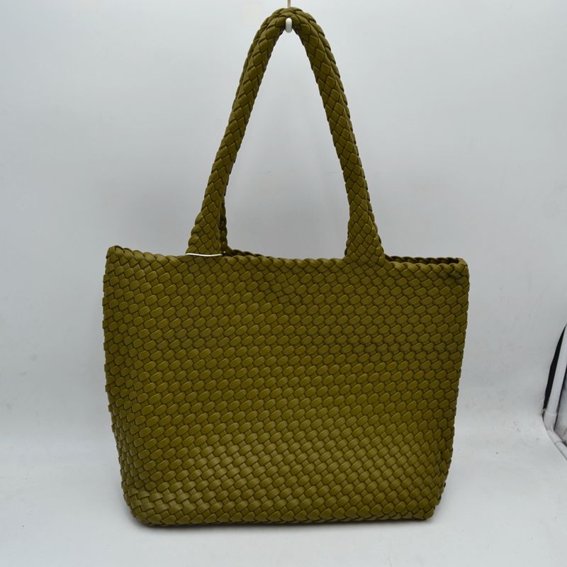 Woven Tote Bag with Matching Zipper Pouch