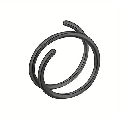 Stainless Steel Double Helix Nose Ring – 14K Gold Plated Hot Style Piercing Jewelry for Women