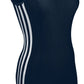 adidas 3 Side Stripes Wrestling Singlet (Navy/White Girls Small)
