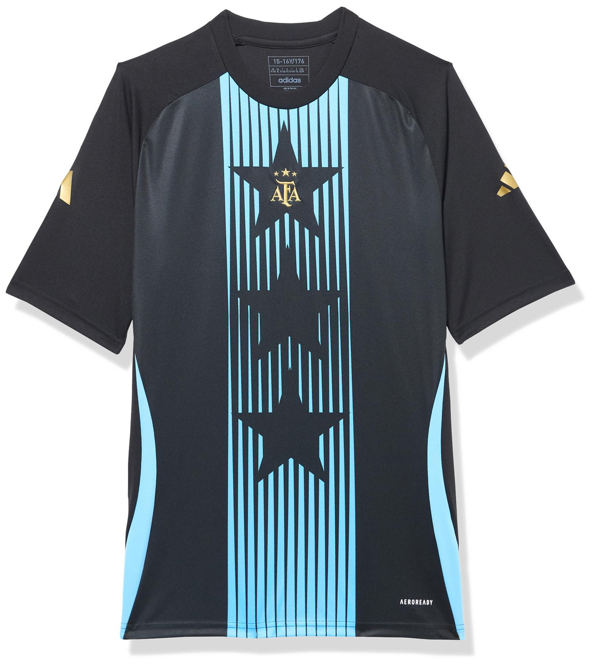 adidas Camiseta Prepartido Argentina Unisex Niños Negro/Ráfaga Azul Pequeña