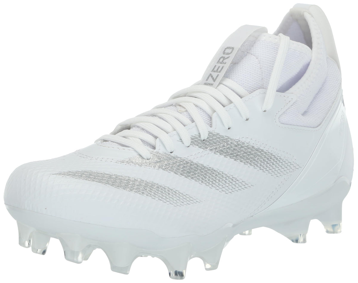 adidas Zapatillas de fútbol americano unisex Adizero Impact blanco/plateado metalizado/blanco 7 US hombre