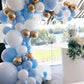 Blue Ice, Gold & White Balloon Garland Kit