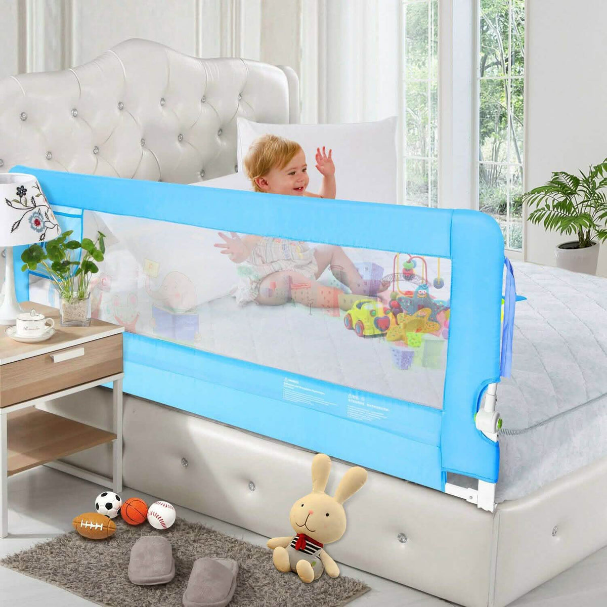 Barandilla de seguridad para cama de bebé, niño pequeño, anticolchón, protector de cama