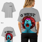G West Womens Oversized Premium Erupt Brain T-Shirt