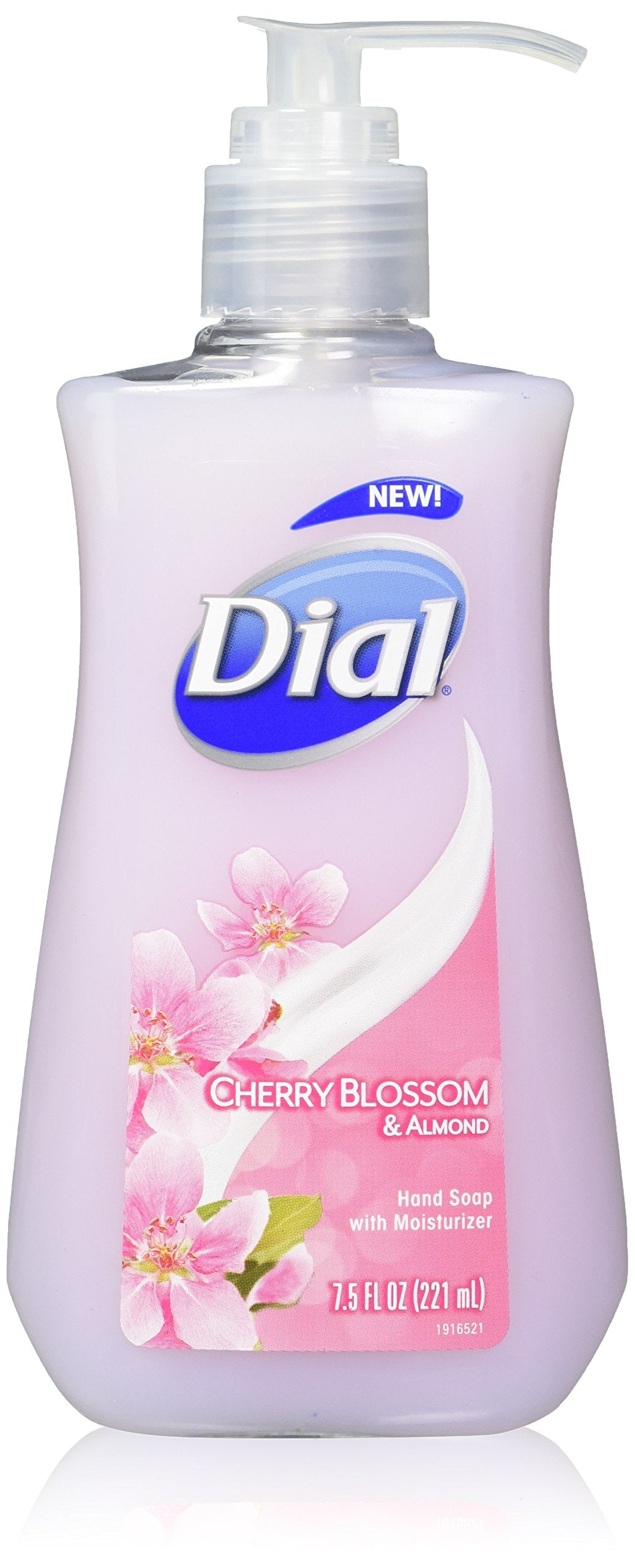 Dial Jabón líquido para manos, flor de cerezo y almendras con humectante, 7.5 onzas líquidas (paquete de 6)