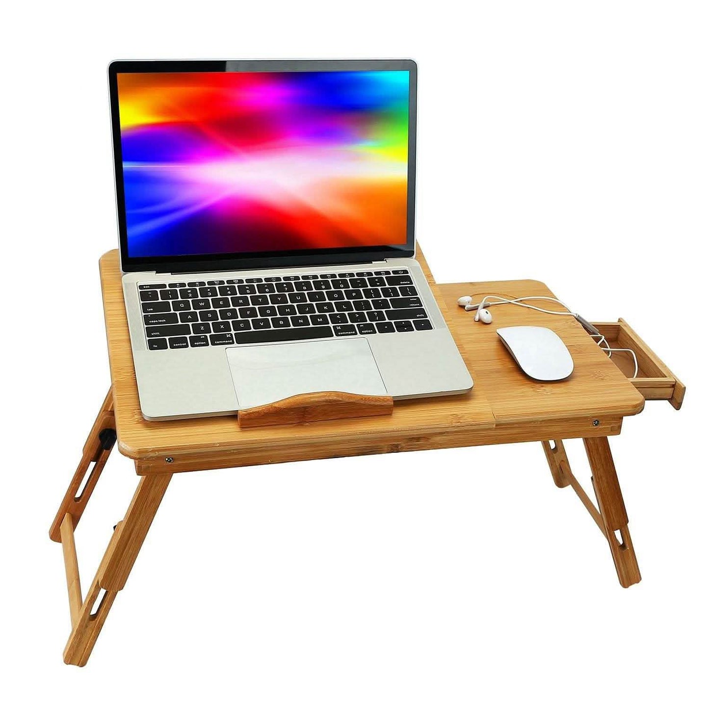 Mesa Plegable de Bambú para Desayuno o Laptop