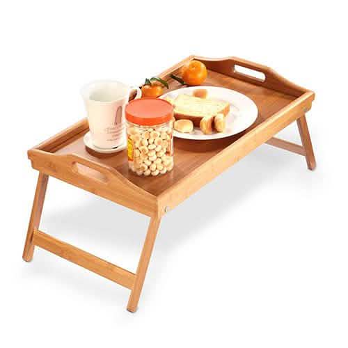 Bandeja de cama plegable de bambú