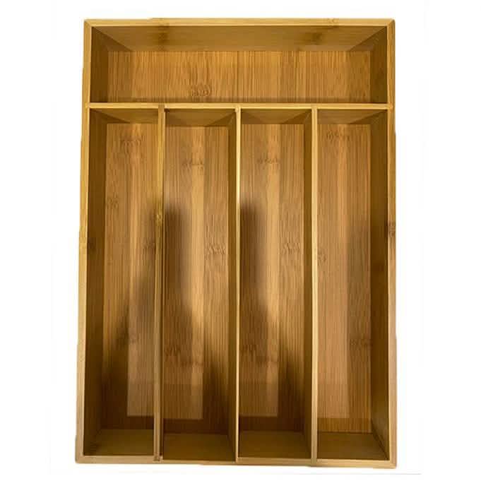 Organizador de cajones de cocina de bambú