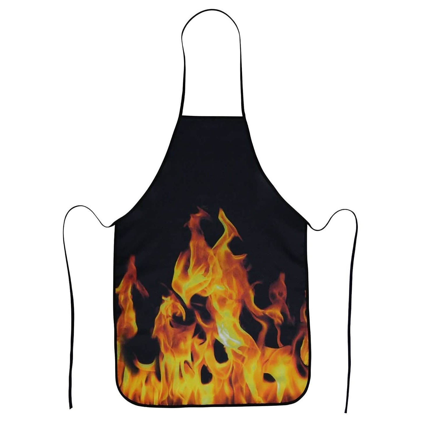 Delantal de barbacoa con diseño de llamas