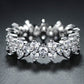 Barzel Women's Cubic Zirconia Eternity Band Ring