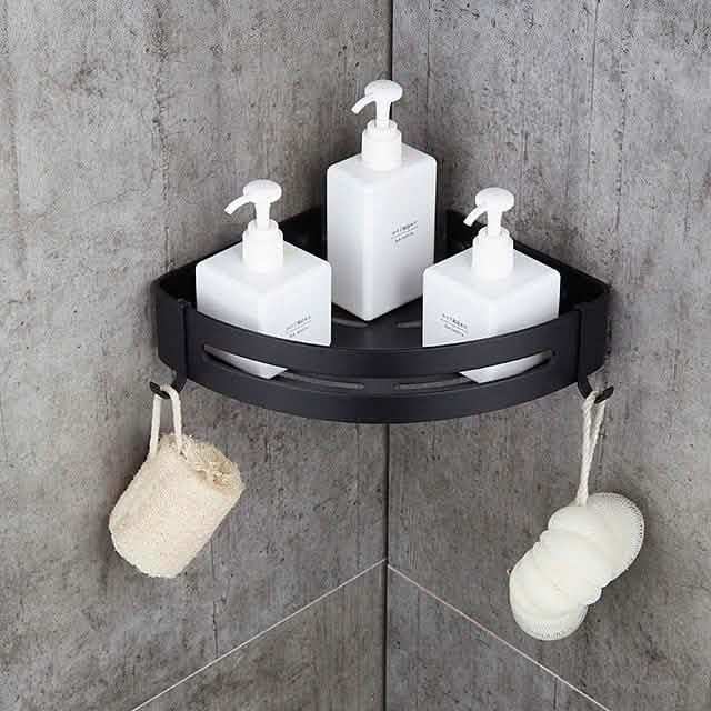 Estante de baño de aluminio para pared, estante de esquina triangular para ducha