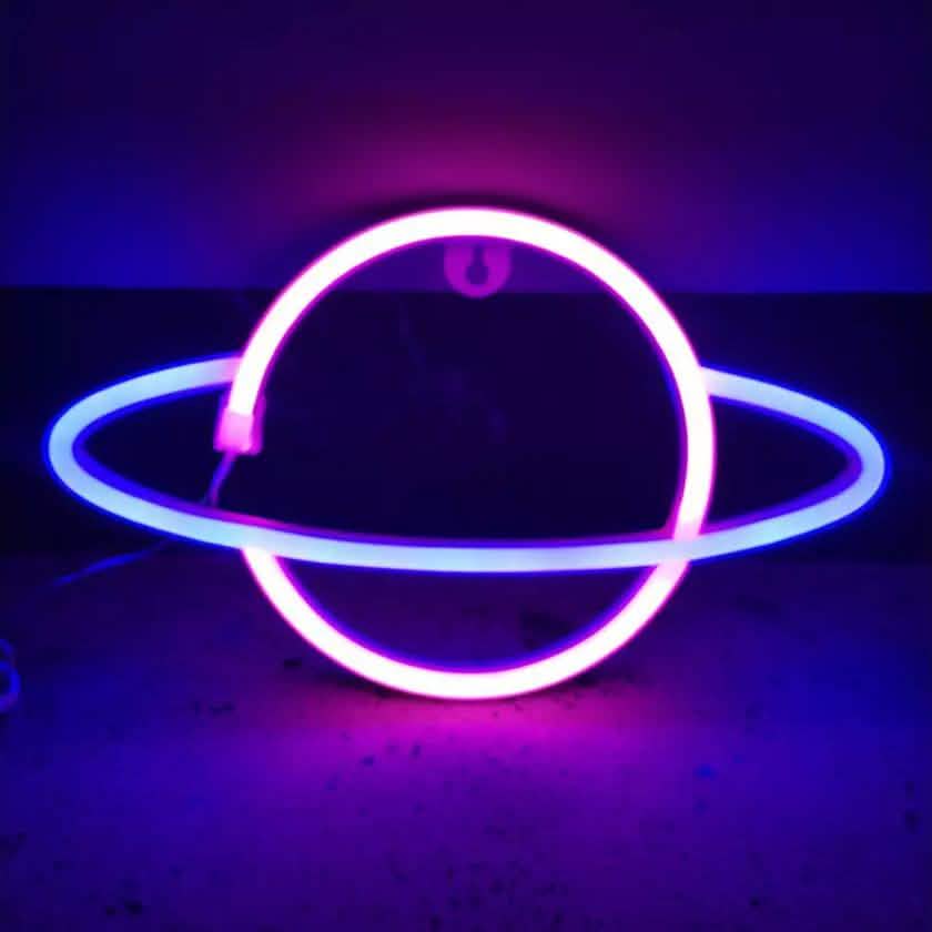 Letreros de neón LED USB a pilas para pared, decoración nocturna del hogar