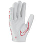 Nike Youth Vapor Jet 7.0 Football Gloves University Red Youth Large