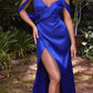 Cinderella Divine BD109 Long Satin Cowl Back Wrap Dress