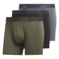 adidas Mens Athletic Fit Trunk Underwear (3-Pack) Olive Strata Green/Black/Onix Grey/Microfiber Medium