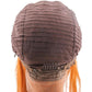 Peluca Bob de Cabello Humano 100% Cinnamon, Encaje Frontal Transparente 13x4