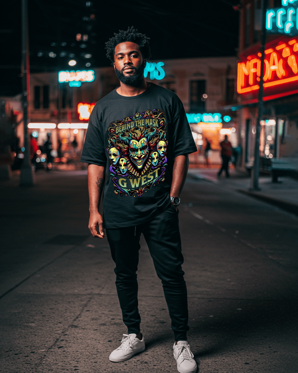 G West Behind The Mask Oversized T-Shirt Mens