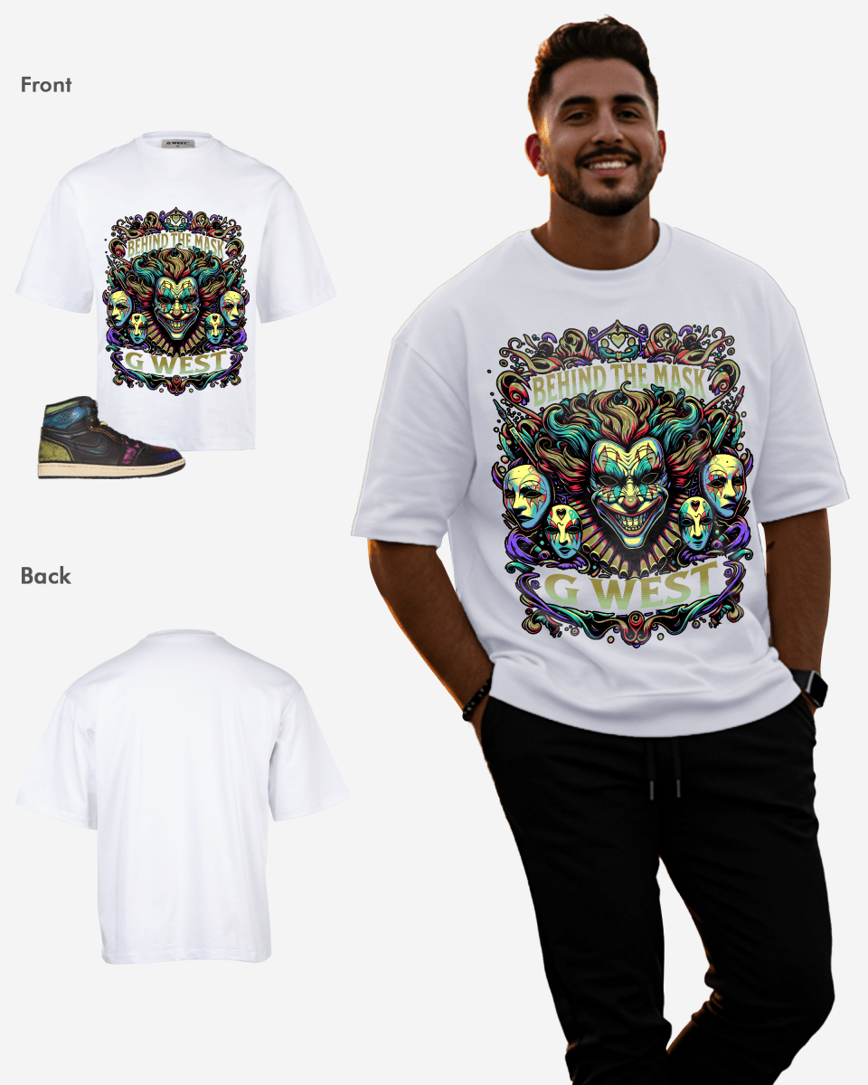 G West Behind The Mask Oversized T-Shirt Mens