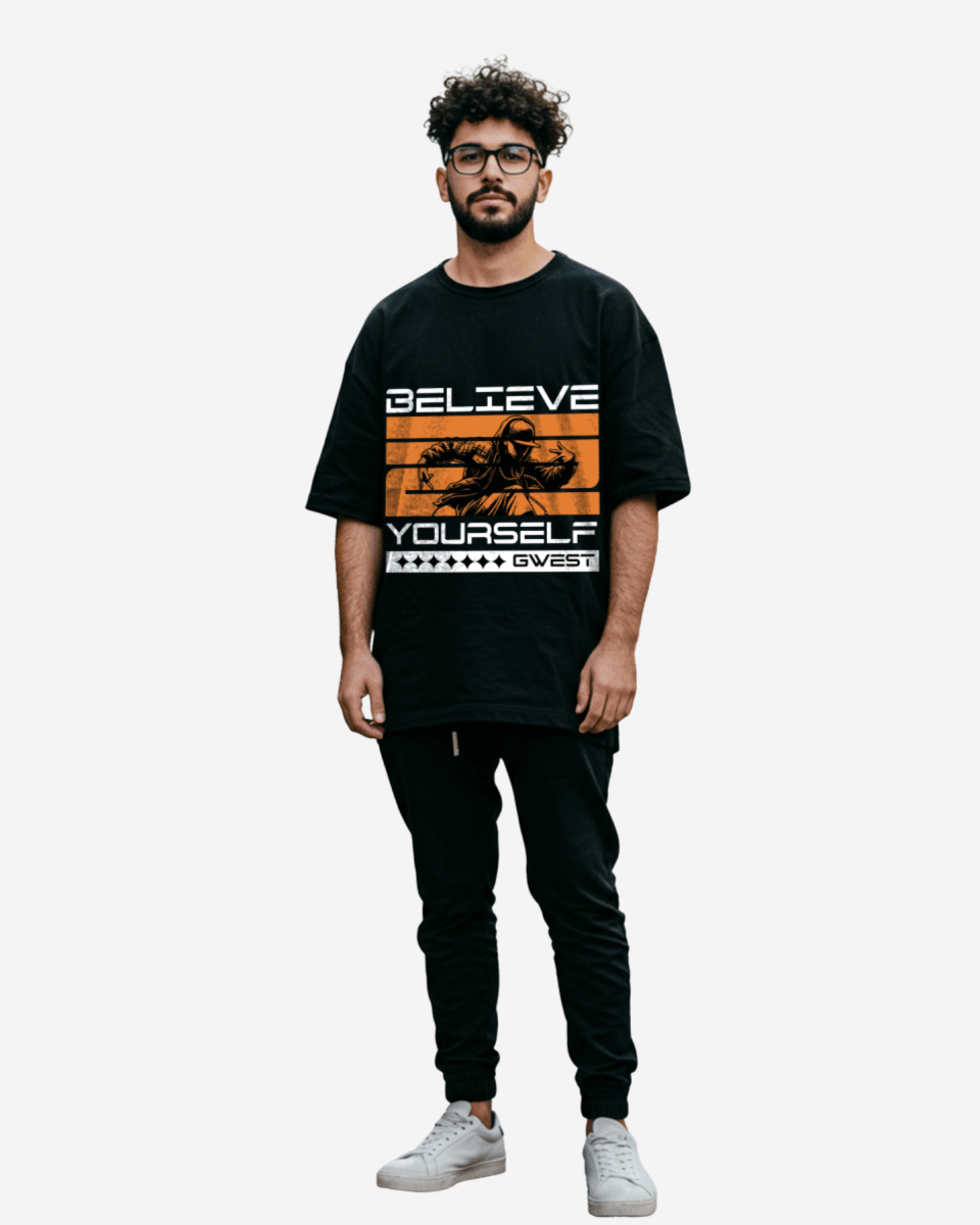 G West Believe Yourself Oversized T-Shirt Mens