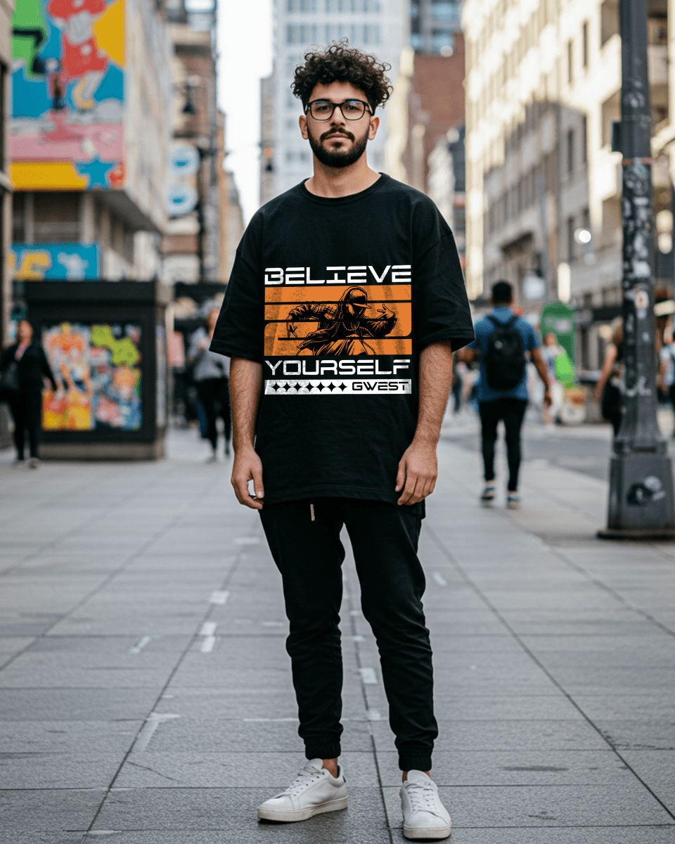 G West Believe Yourself Oversized T-Shirt Mens