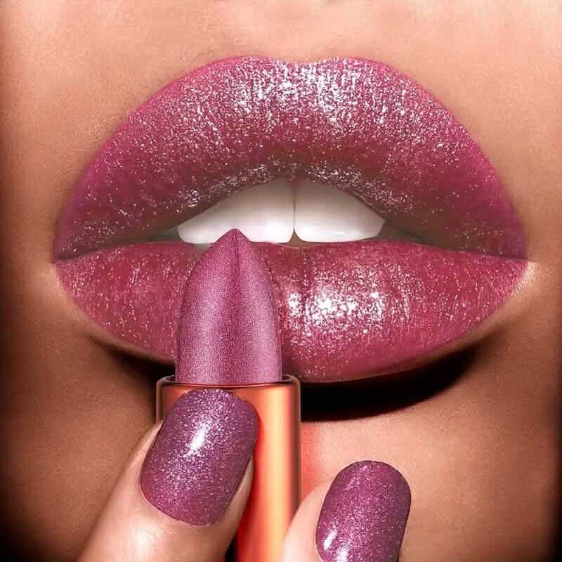 Berry Pink Sparkly Lip Gloss Paste