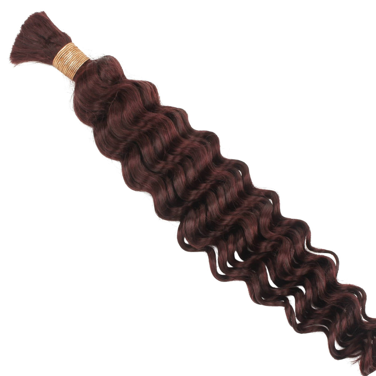 Cabello para trenzar humano 100% a granel de ondas profundas color borgoña 99J
