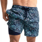 Beta Blue Hybrid Short, Compression Lined Swim and Resort Trunk