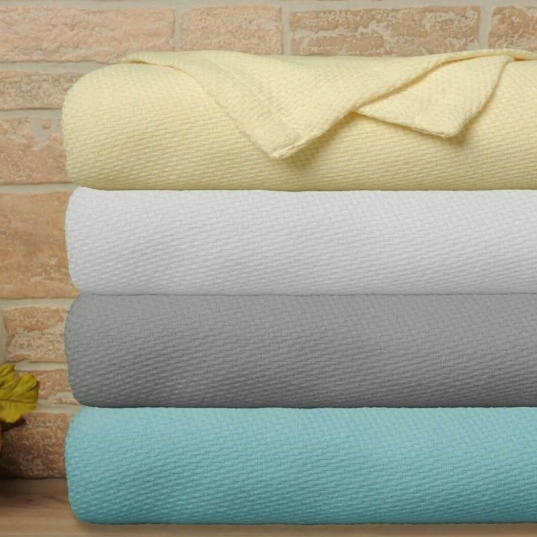 Manta térmica Bibb Home 100 % algodón con tejido de gofre