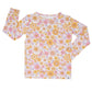 Retro Vintage Flowers Big Kid Pajama Set