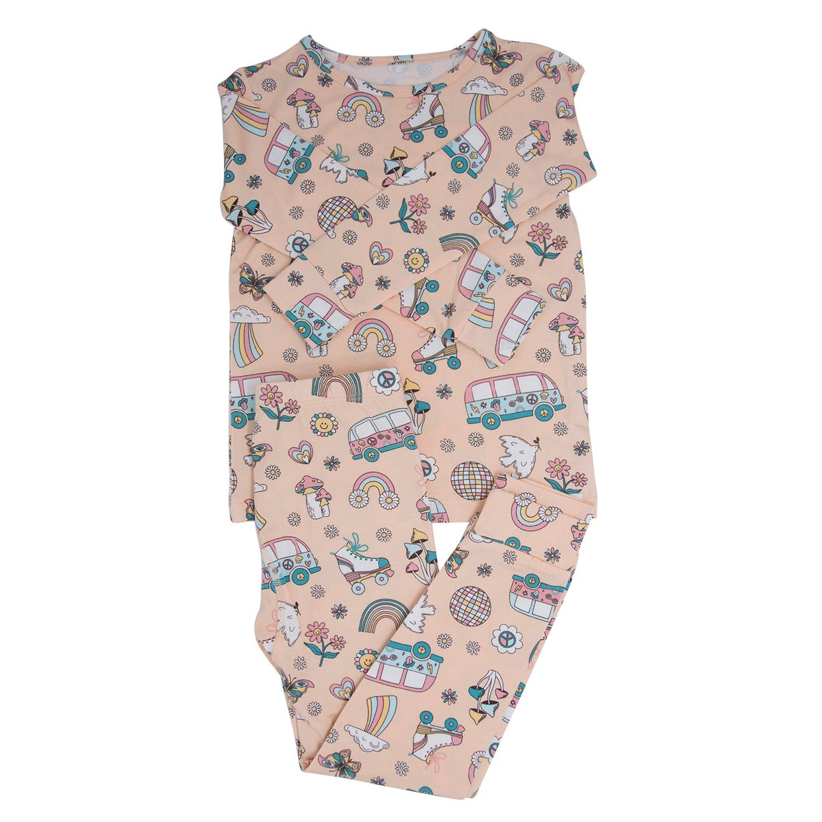 Pijama de patines retro para niños grandes